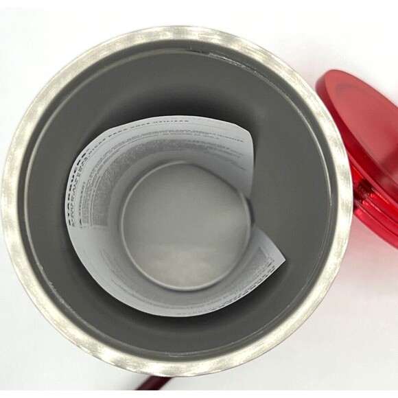 Starbucks Winter 2022‎ Holiday Red Swirl Stainless Steel Tumbler Cold Venti 24oz - Picture 9 of 16